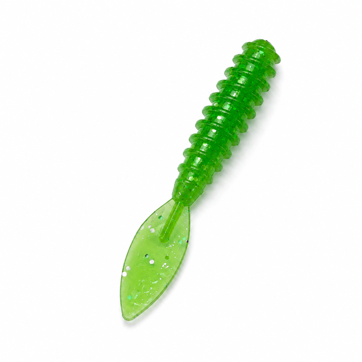 Beaver Tail 1.5-Inch EFP panfish bait in Portal Gun Green by Panfish Slayers
