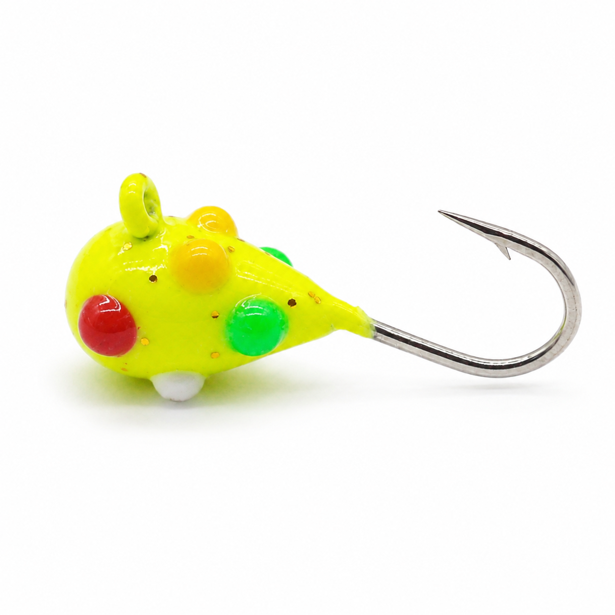 Cosmic glow tungsten ice jig by Panfish Slayers