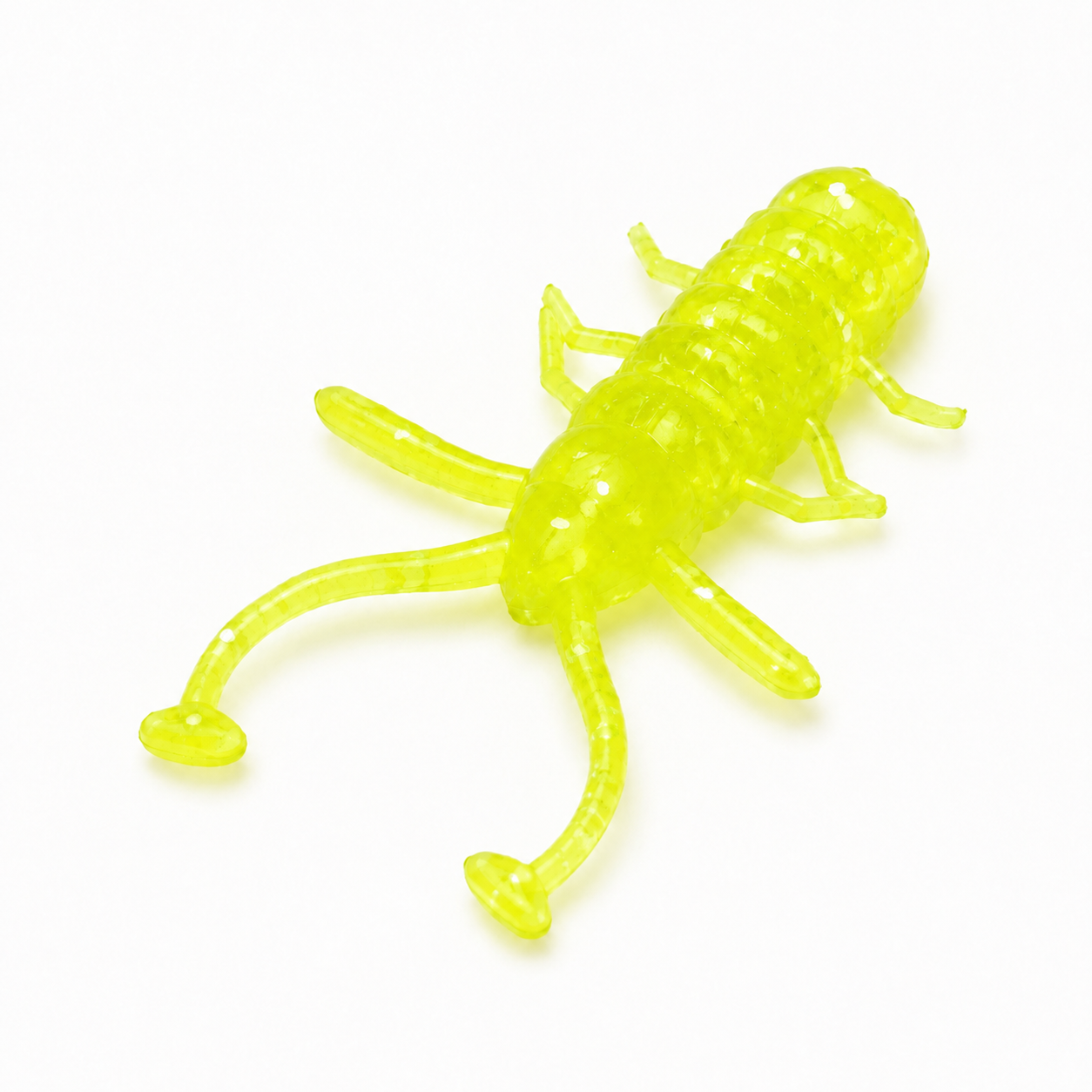 The Tick 1-Inch EFP Panfish Bait in Highlighter by Panfish Slayers